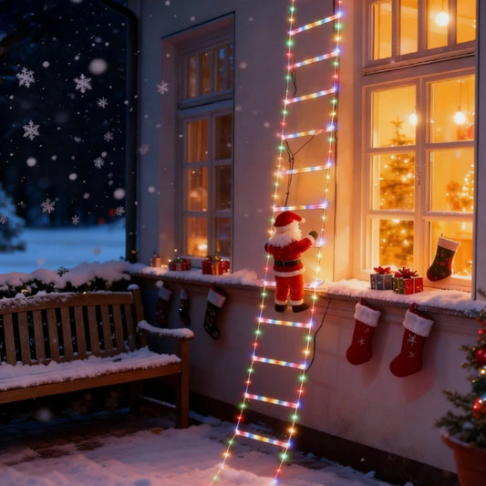 Santa Claus Climbs Stairs Light for Christmas